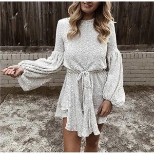 Shona Joy Aimee Balloon sleeve mini dress size 4 small